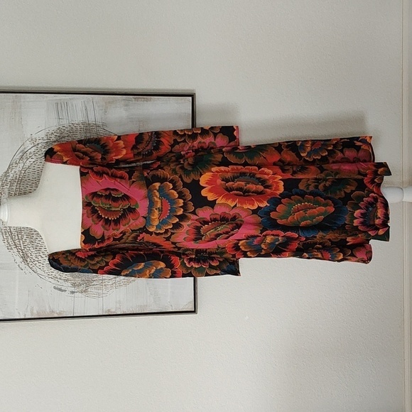 New FARM RIO Colorful Flowers Midi Dress Size S - Picture 2 of 16